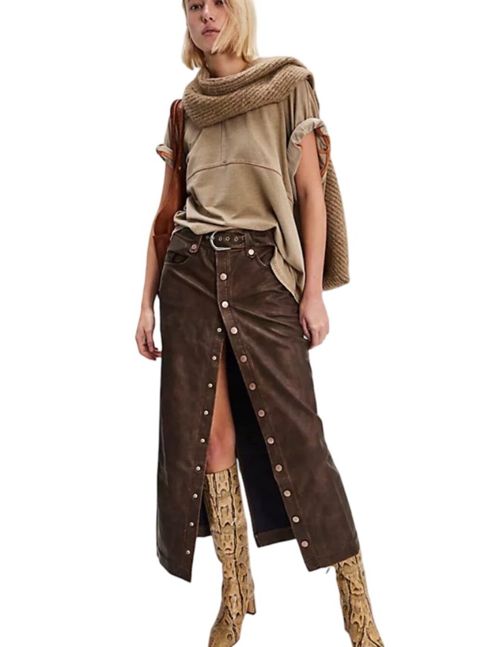 Free People We The Free Astoria Vegan Maxi Skirt
